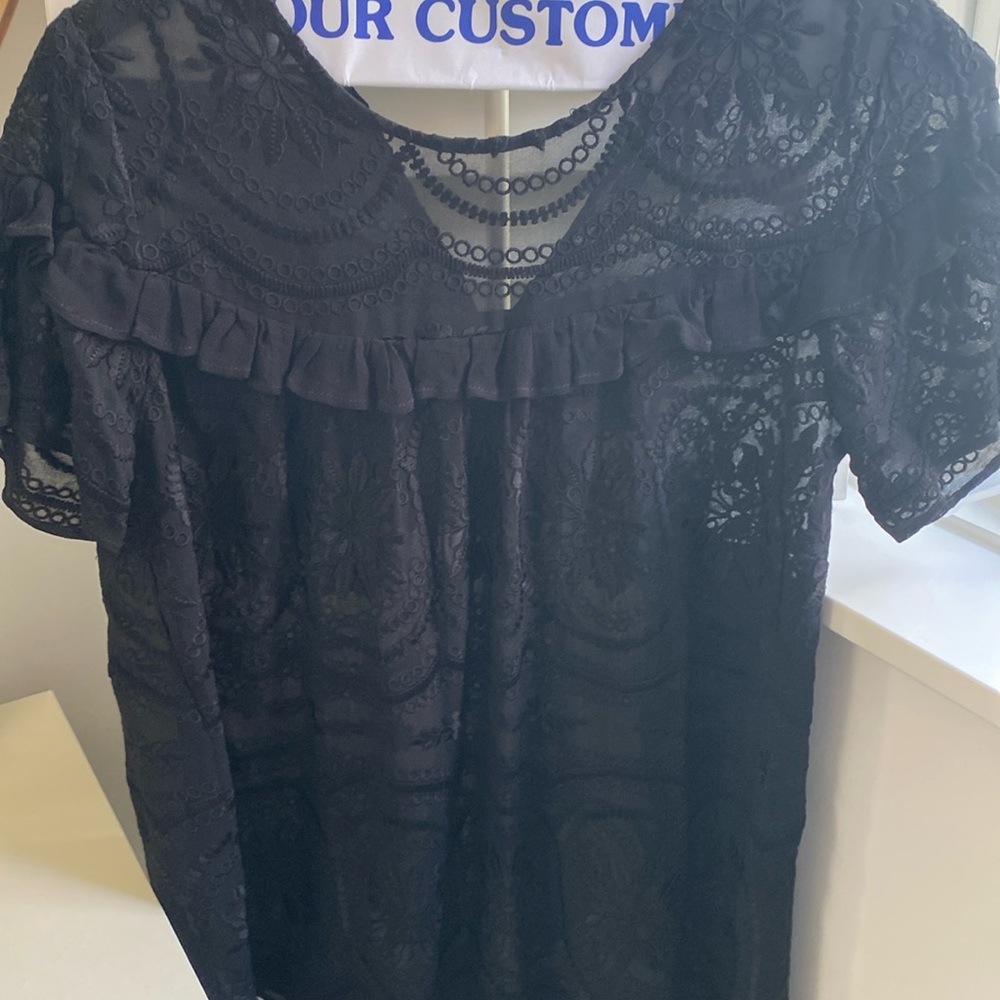 Black Lacy bohemian Ish blouse
